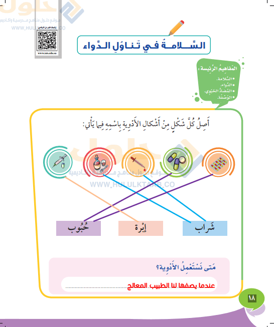 حل كتاب المهارات الحياتية والاسرية ثالث ابتدائي الفصل الدراسي الاول ف1